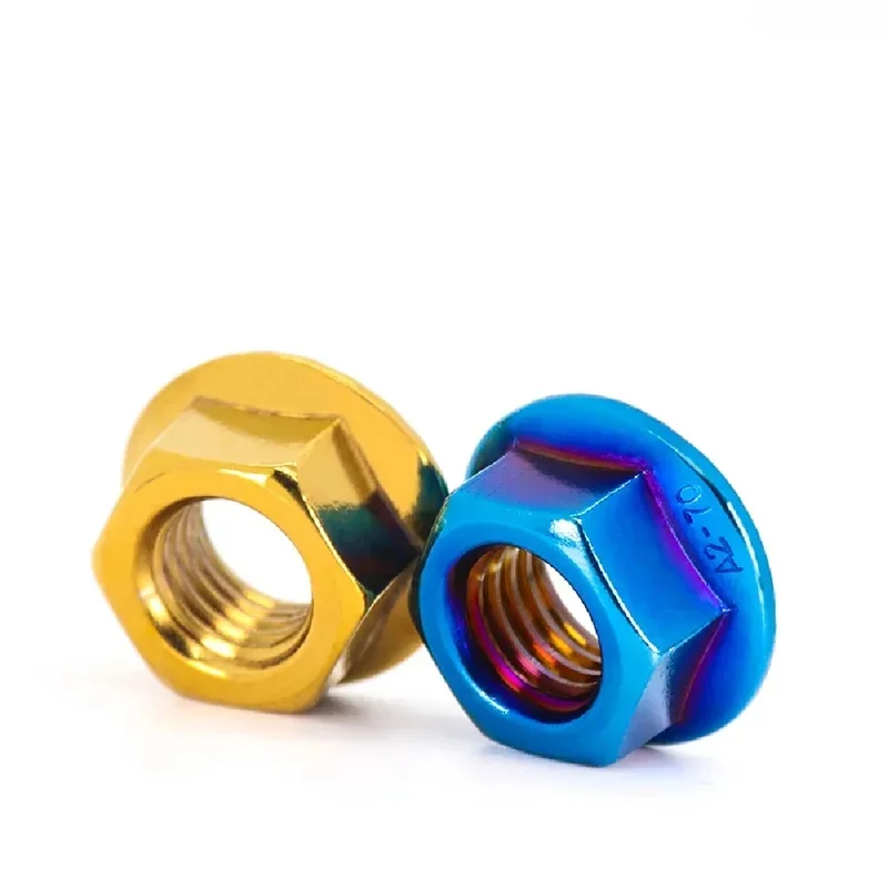 304 Stainless Steel Hex Serrated Flange Nut M4-M12 DIN 6923 Locking Spinlock Nut For Auto Motorcycle Bicycle Industrial