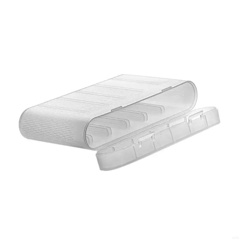 1-Slot/6-Slot Semi Transparent Battery Storage Box For AAA/AA/18650 Batteries Portable Battery Holder Case Organiser