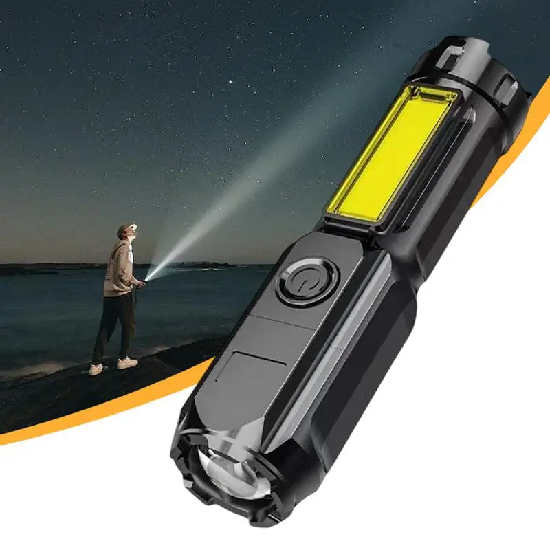 Portable Flashlight Zoomable Versatile Outdoor Flash Light Multi-functional Long-range Portable Strong Flashlight for Adults