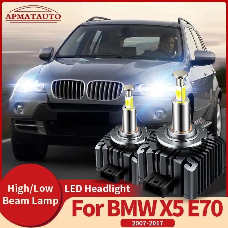 2PCS CANbus Car LED Headlight 32000LM Bulb Kit to Replace HID Conversion Lamps For BMW X5 E70 2007 2008 2009 2010-2017 Plug&Play