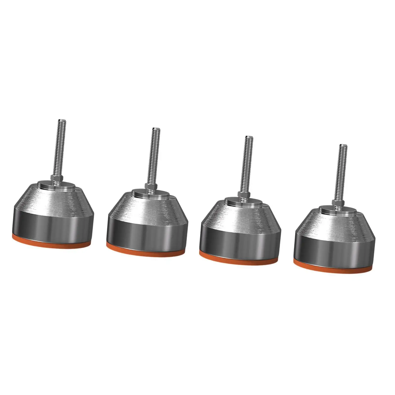 

4 Pieces Cutting Machine Base Rubber Pad Stainless Steel Shock Absorbing High Load Bearing Premium M6 Fixed Protective Foot Pad