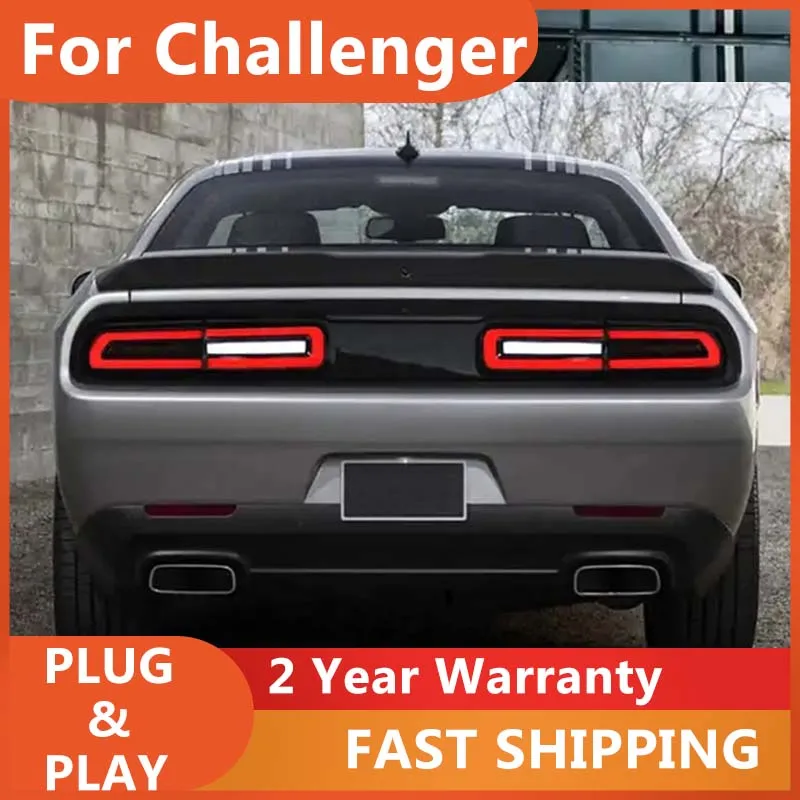 Car Accessories for Dodge Challenger 2008-2014 Rear Dynamic Turn Signal+Running Light+Brake+Reverse Tail Lamp Assembly