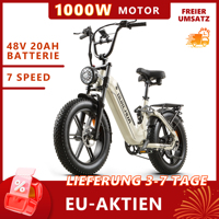 [ Ship Form EU ] Electric Bike 20 Inch Fat Tire E-Bike AZ20 With 48V/20Ah Battery 7 Speed E Mountainbike for Adults Men & Women