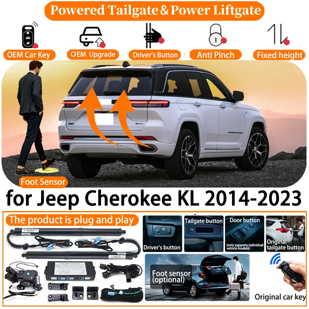 

Car OEM Powered Tailgate system for Jeep Cherokee KL 2014-2023 Automatic Electric Power Tailgate Tail Gate Lift Strut kit