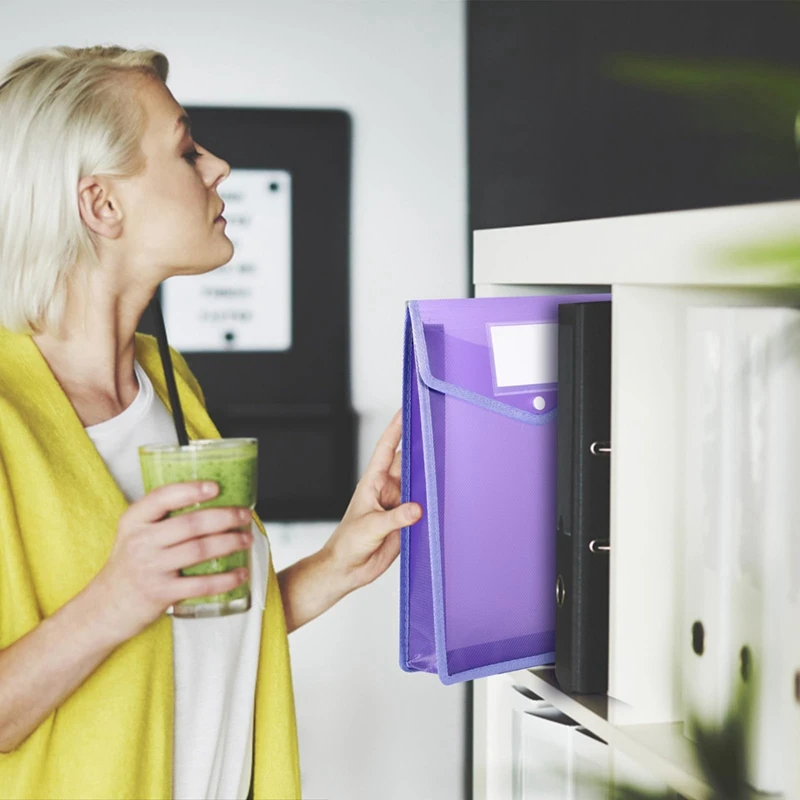 6 шт., пластиковые бумажники-папки A4