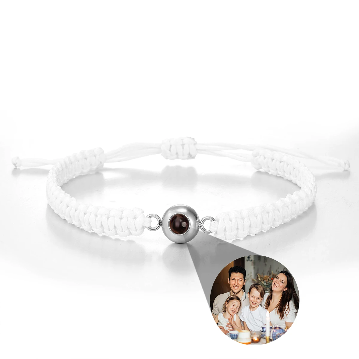 Wholesale New Projection Bracelets Stainless Circle Photo Bracelet Customized Colorful Woven Projection Bracelet Adjustable