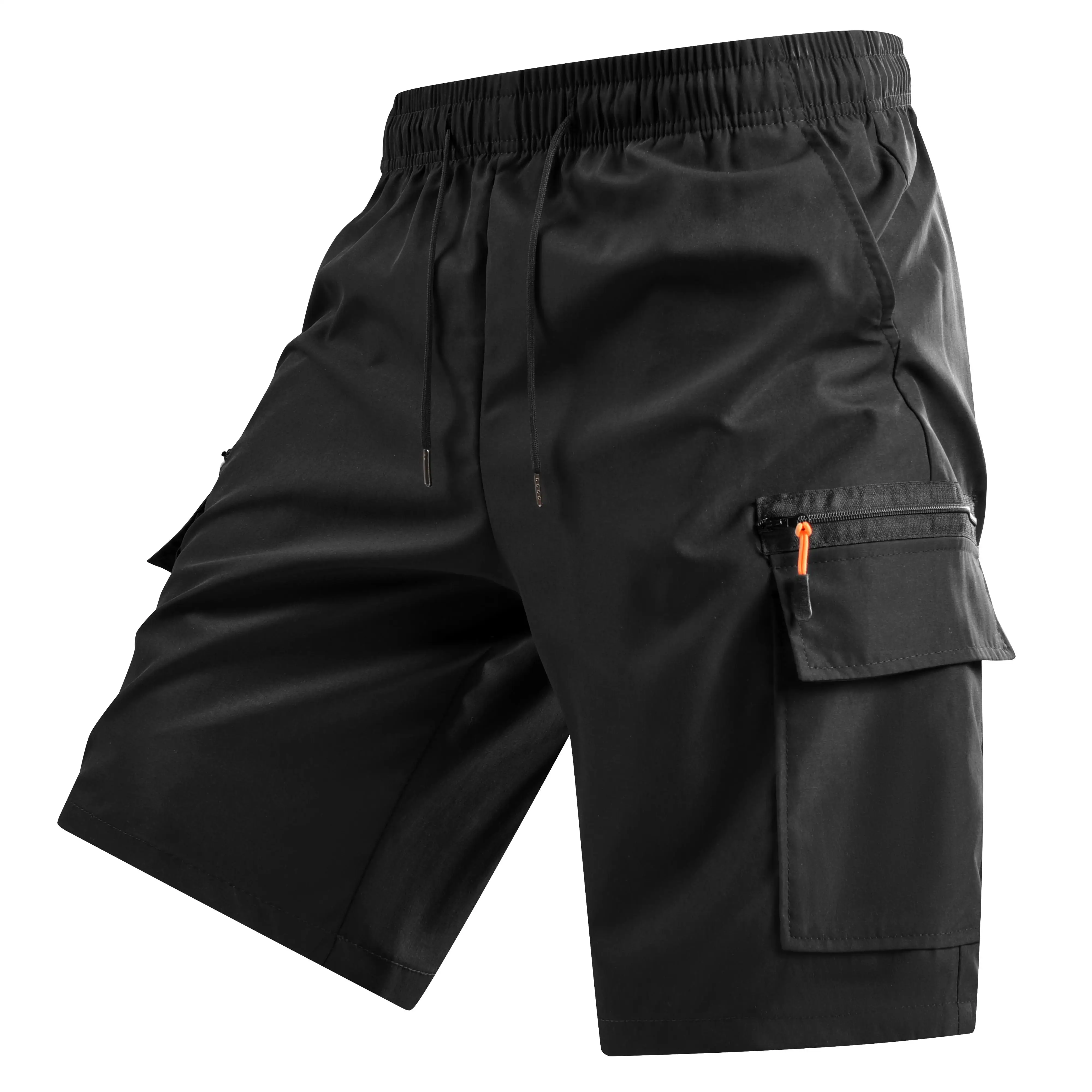 Workwear Shorts for Men Stylish Plain Color Casual Five-Pocket Pants with Multiple Casual Short Pants for Men European Size