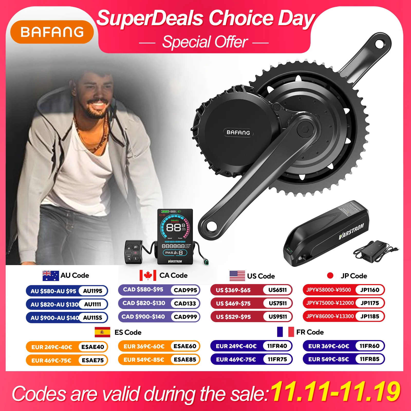 

Комплект для переоборудования среднего привода BAFANG 48 В, комплект для переоборудования электровелосипеда с аккумулятором BBS02 BBSHD, 1000 Вт, 750 Вт, средний двигатель для горного дорожного велосипеда 68-73 мм