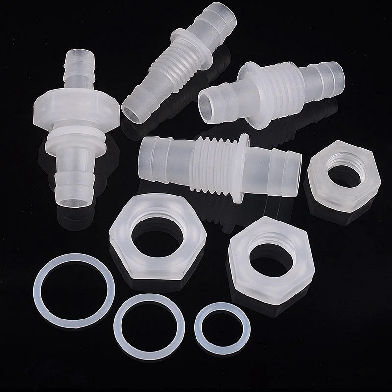 5~200pcs M12~M16 To 8~12mm With Nut Silicone O-Ring Perforated Pagoda Connector Aquarium Tank Adapter Garden Water Hose Joint