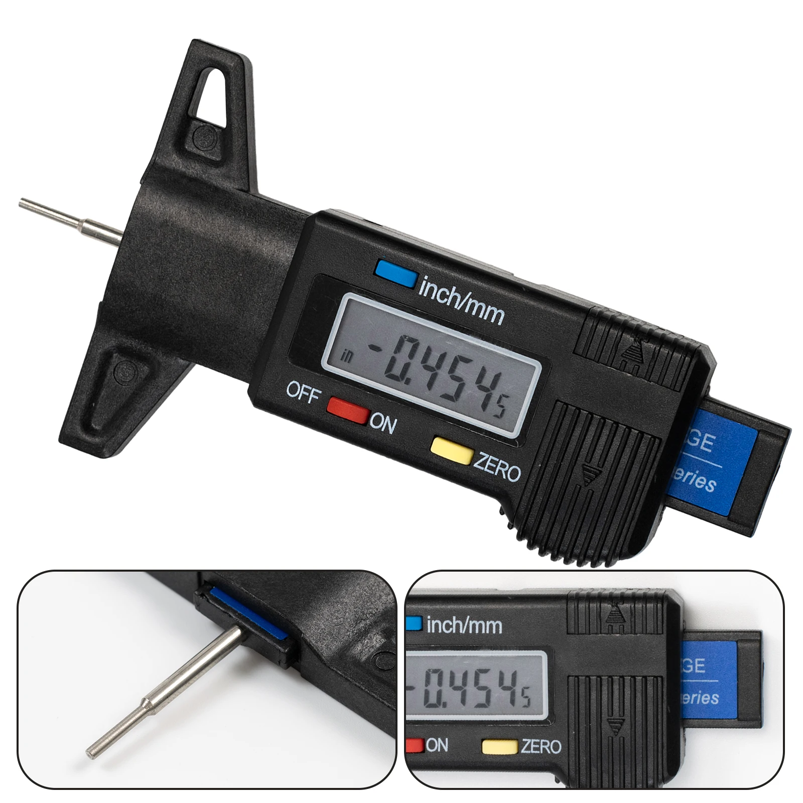 

Digital LCD Display Car Tyre Tire Tread Depth Gauge Thickness Meter Measurer Tool Caliper Brake Pad Shoe Ruler Monitor System