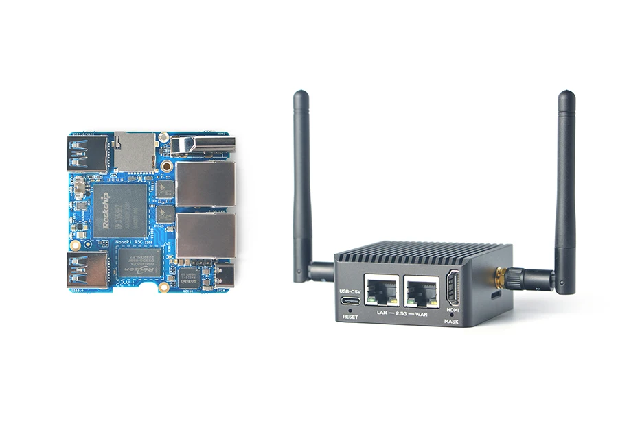 NanoPi R5C Rockchip RK3568B2 A55 Dual 2.5G Ethernet Port Support M.2 WiFi Module Linux/Openwrt/Debian/Ubuntu