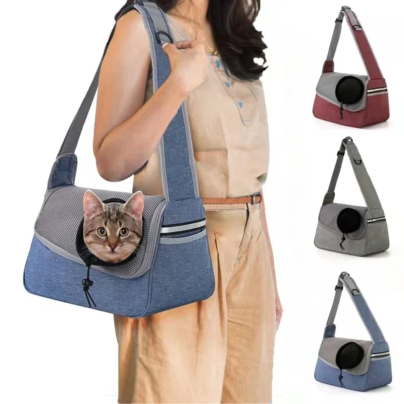 

Pet Dog Carrying Bag Sling Carrier Bag Portable Comfortable Breathable Hand Free Shoulder Crossbody Bag for Dogs Accessories