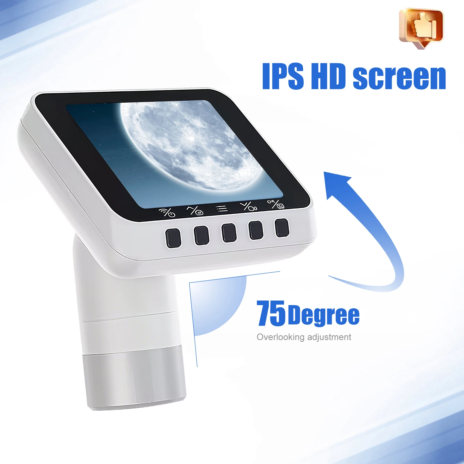 Datyson 2X0051A electronic eyepiece with 2.8-inch display screen, WIFI capability, and HD photo and video recording, compatible with Mobile Phones and Computers