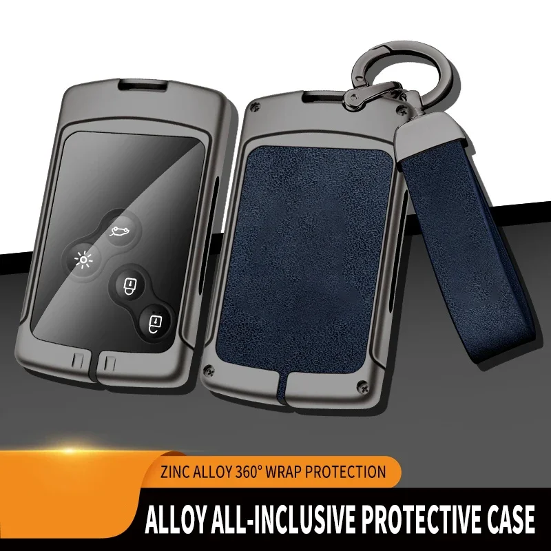 

Zinc Alloy Leather Car Key Case Cover Shell for Renault Duster Captur Clio Logan Megane Koleos Scenic Nema Fluence Zoe Auto Part