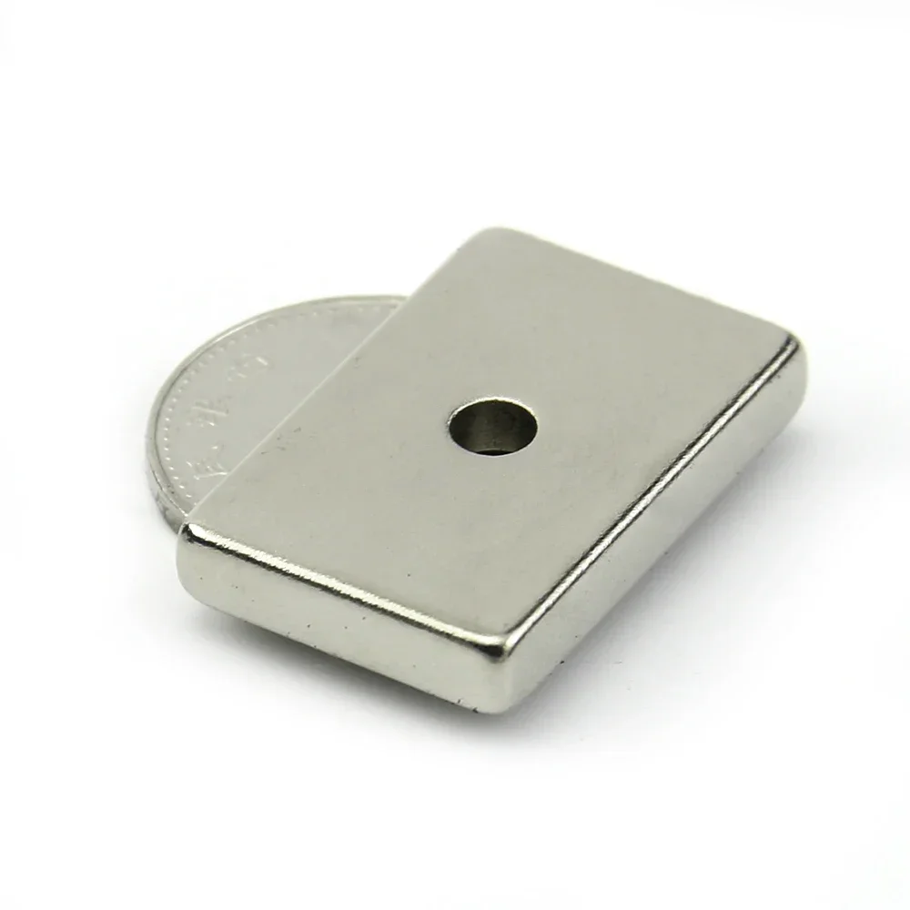 N35 30x20x5-5  Block Magnets Two Hole Strip Single Holes 5 30x20x5 Double Hole Permanent  Neodymium Magnet Powerful Tool