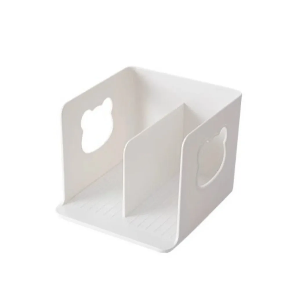 Cartoon Multi-layer Book Stand Divide Design hollow Bear Desktop Bookshelf Storage Rack Student