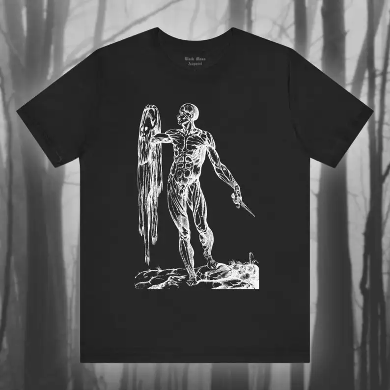 The Skinless Man - Andreas Vesalius Horror Anatomy Tee
