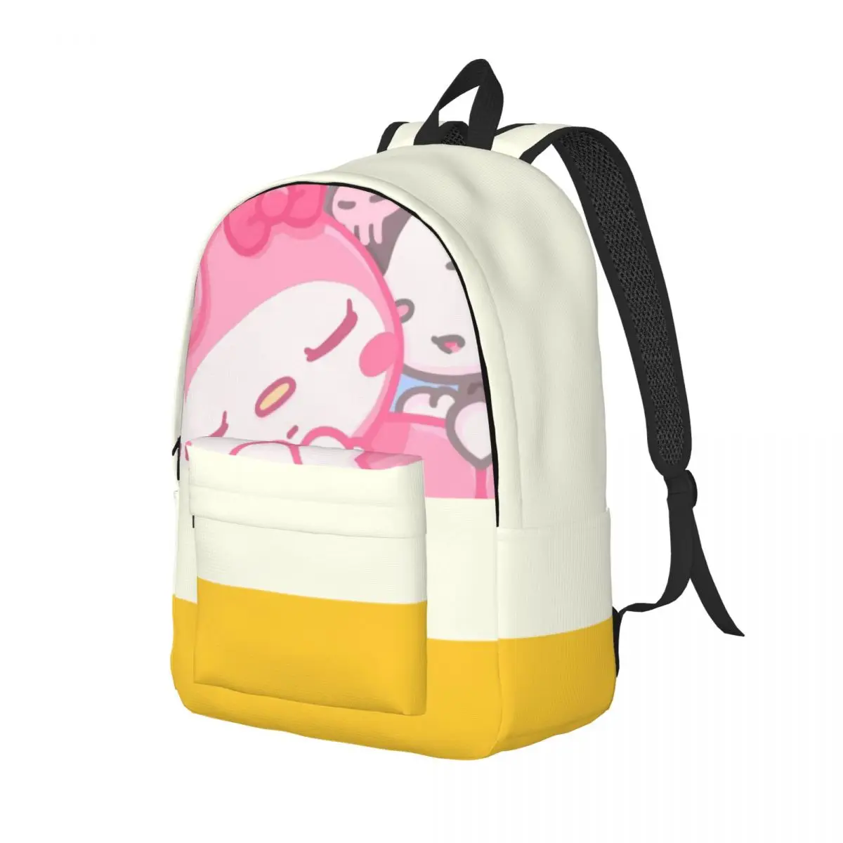 High Street Cute Melody Rucksack Travel Zipper Closure Sanrio Melody For Kid Book Pack Gift