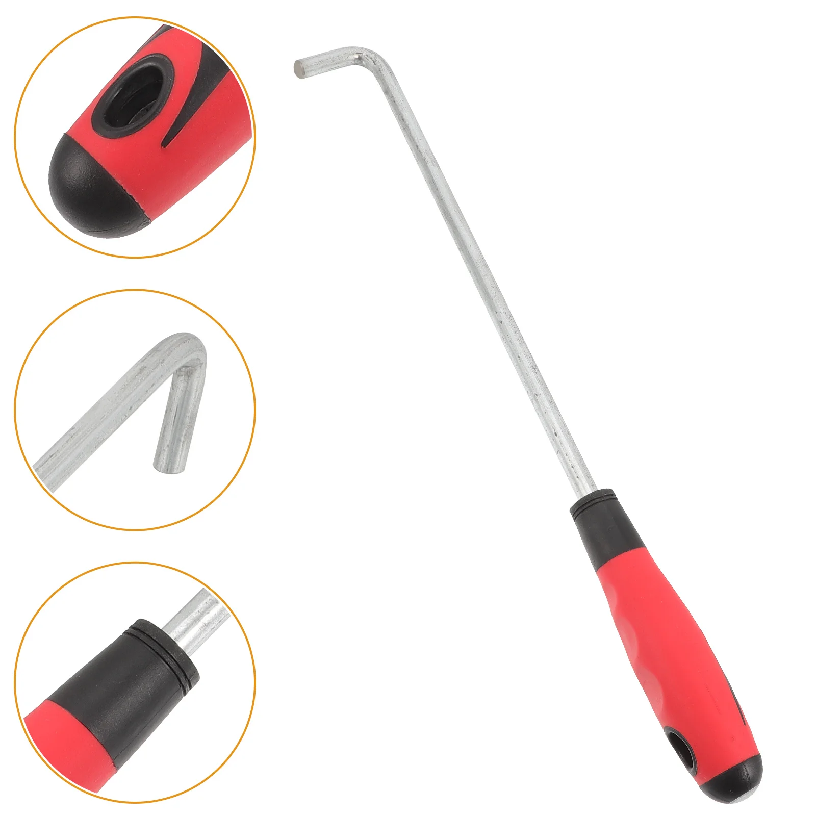 Stainless Steel Roller Shutter Hook Ceiling Hooks Plate Rubber Springs Manhole Cover Lifter Tool