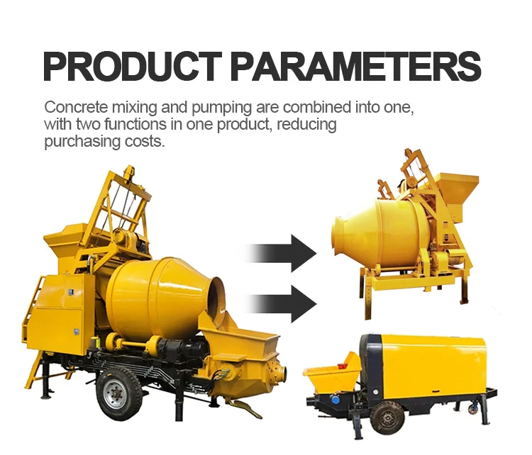 Customized New Concrete Pump With Mixer 30m3/h Diesel Engine Bearing & Motor Factory Direct Supply Small Concrete Pump For Sale