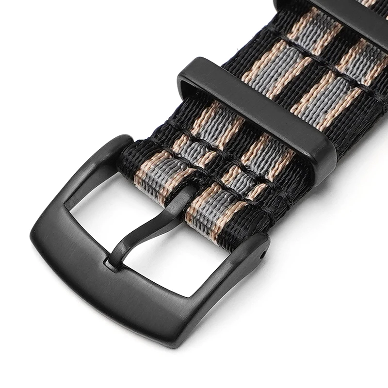 Hochwertiges NATO-Nylon-Uhrenarmband für OMEGA Seamaster und Seiko SKX007, robustes Armband für Damen und Herren, 18/20/22/24 mm, universelles, gewebtes Armband. – Detail 2