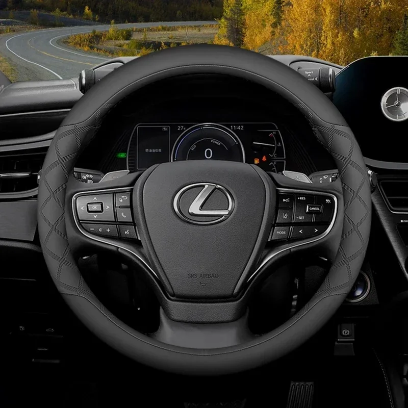 Luxury Leather Car Steering Wheel Cover for Lexus ES IS NX RX GX ES200 ES300h Es350h Rx350 Rx500h Nx350h Nx450h Accessories