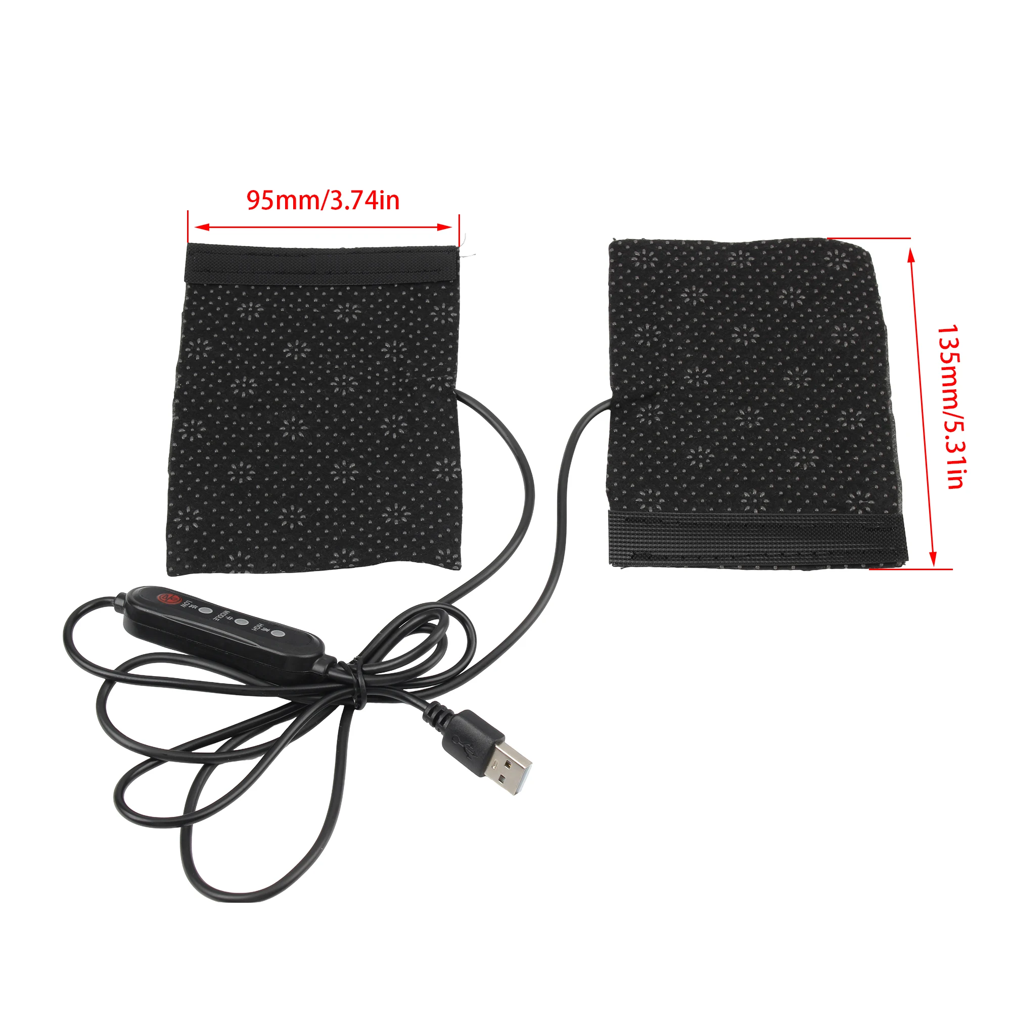 12 فولت دراجة نارية التدفئة الكهربائية غطاء المقود 3 التروس USB التوصيل ل ATV سكوتر ADV ساخنة Handgrip غطاء مقبض أجزاء الدراجة #2