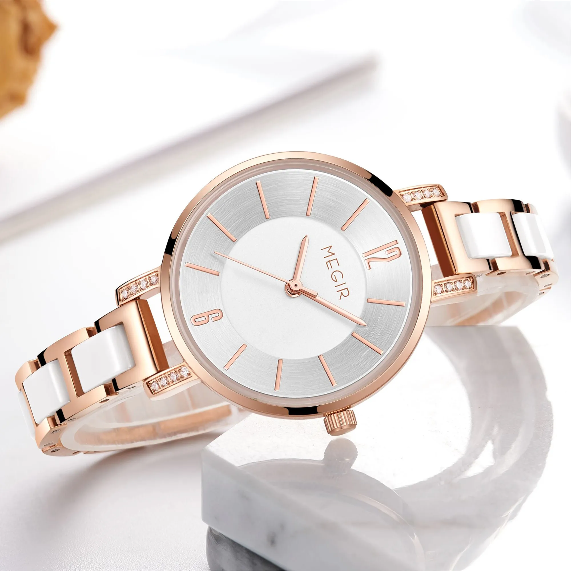 MEGIR Japan Quartz Watch for Women Fashion Brand Casual Wristwatch Clock Waterproof Sport Ladies Dress Wrist Watch Montre Femme