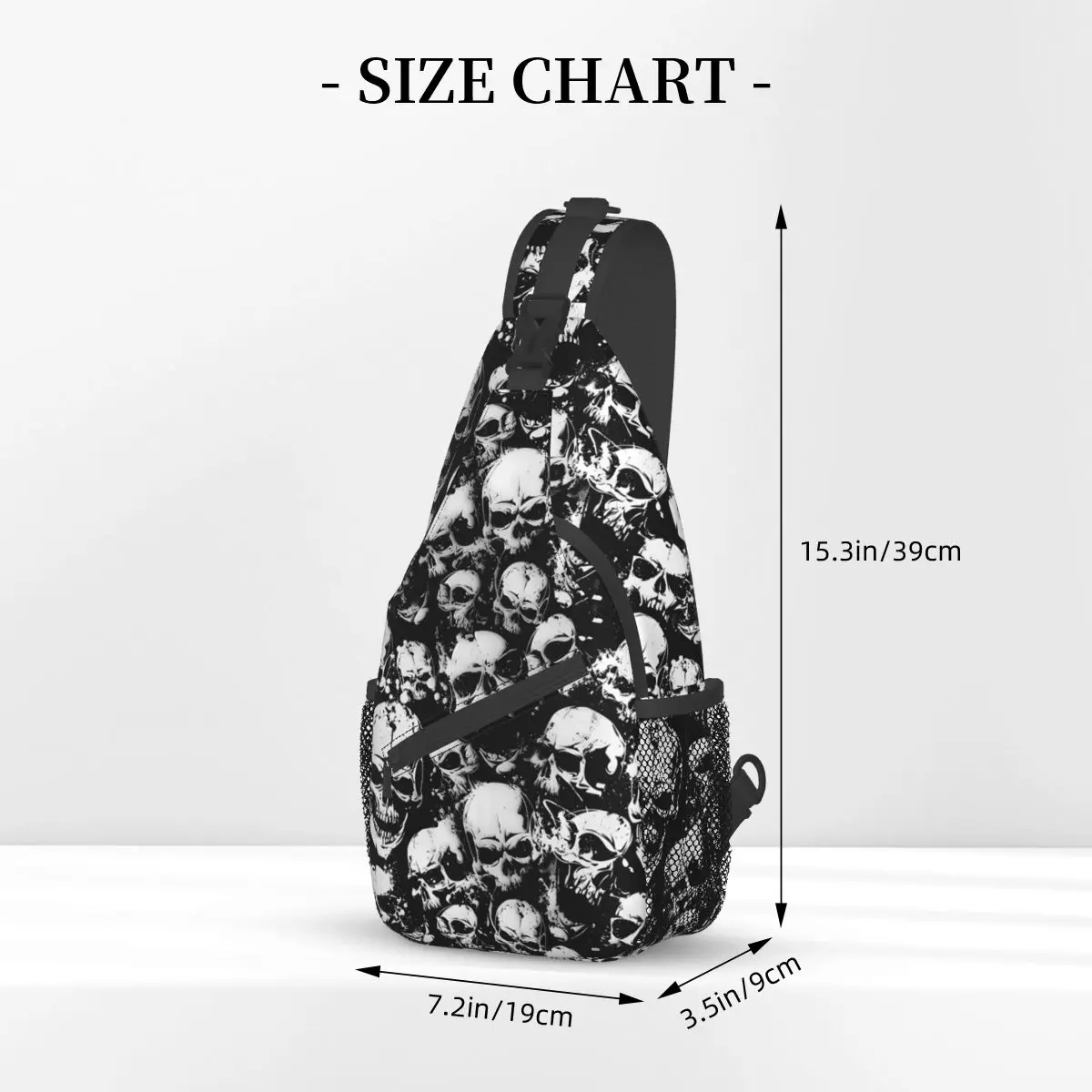 SKULL Evil Crossbody Chest Bags Pockets Travel Pack Messenger Sports Teens Shoulder Bag Unisex