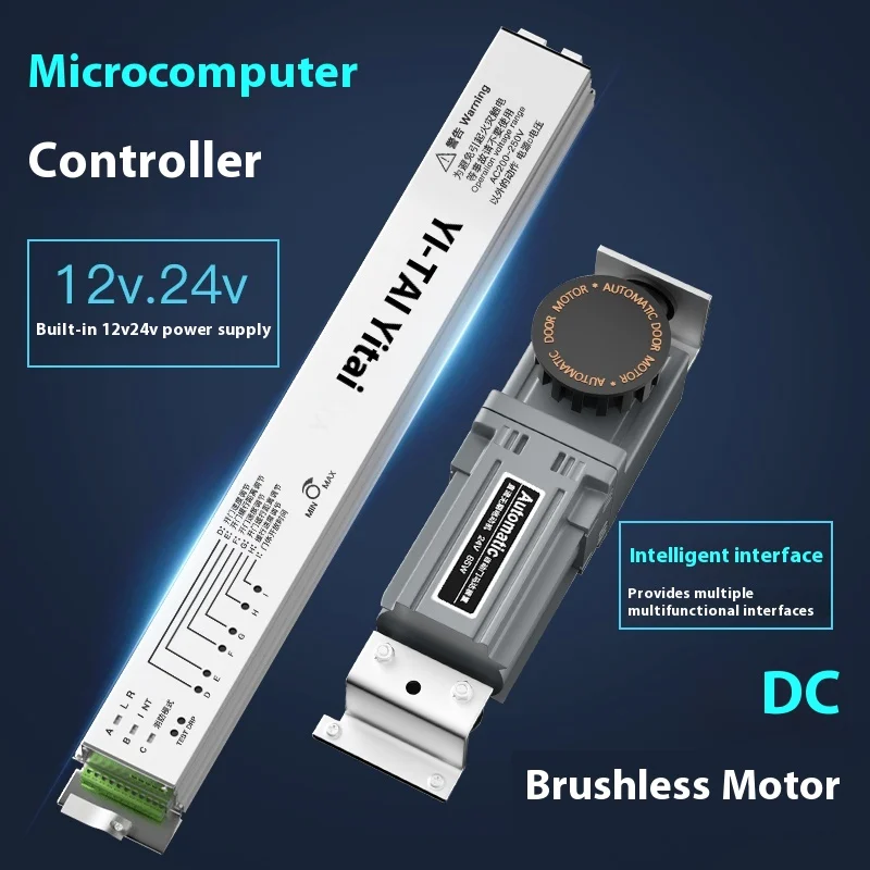 Hotel Hospital Store Anti-Nip Automatic Induction Glass Door System Energy Saving Sensor Controlled Sliding Door for Public Use