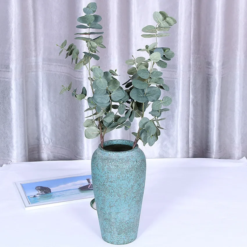 Artificial Plants Eucalyptus Branches Plastic Flower Leaves Arranging DIY Autumn Home Wedding Party Decoration Leaf Wreat Ivy