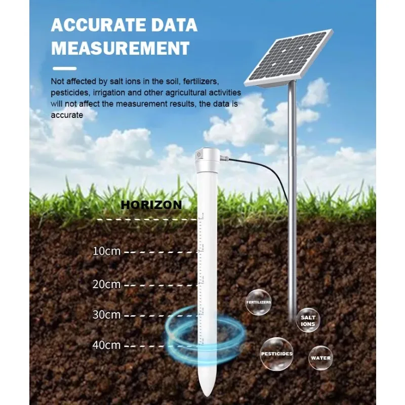 RS485 4G كاشف رطوبة التربة الأنبوبي مستشعر متكامل لدرجة الحرارة والرطوبة متعدد الطبقات #4