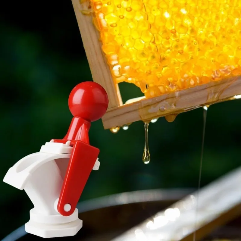 Apiary Beekeeping Tool Plastic Honey Gate Valve Tap Honey Extractor Spare Part With Screwdriver Durable Honey Draining Accessory