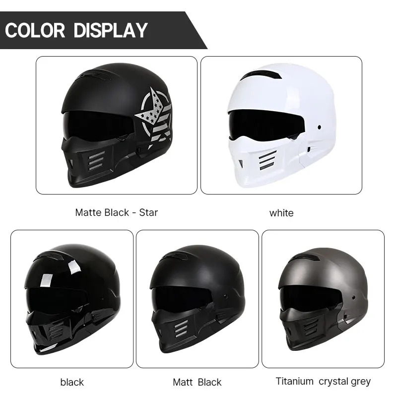 Scorpion-casco combinado multiusos para motocicleta, protector de cabeza de estilo Retro Vintage, nuevo diseño, para locomotora, 2024