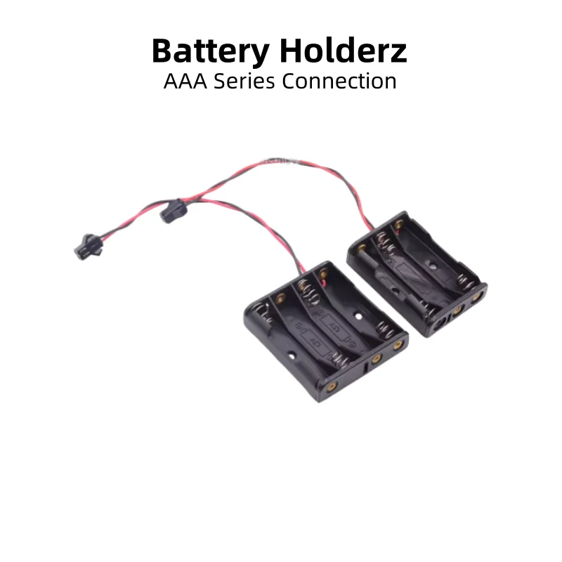 10 Pcs per Bag. Battery Holder, 3/4 AA Battery Compartments, with SM-2P Plane Plug, Power Case for Remote Controls & Toy Cars.