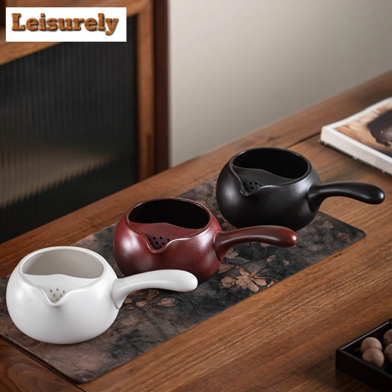 

700ML Handmade Zen Black Ceramic Tea Pot Beauty Side Handle Health Pot Household Boiling Water Kettle For Electric Pottery Stove