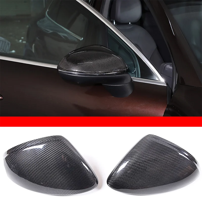 

For Porsche Cayenne 2018-2023 Car Exterior Mirror Trim Cover Real Carbon Fiber Accessories 2 Pcs