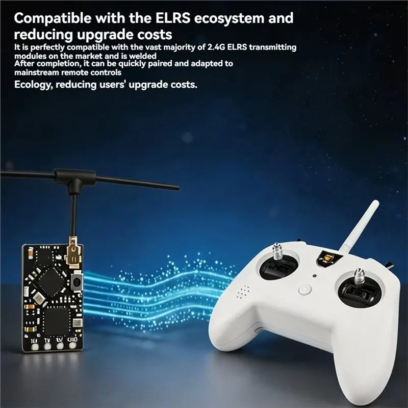 BAAE 5PCS ELRS 2.4G Nano Receiver 100Mw Built-In PA+LNA Wifi Firmware Update High-Refresh-Rate Compact Receiver For FPV Drone