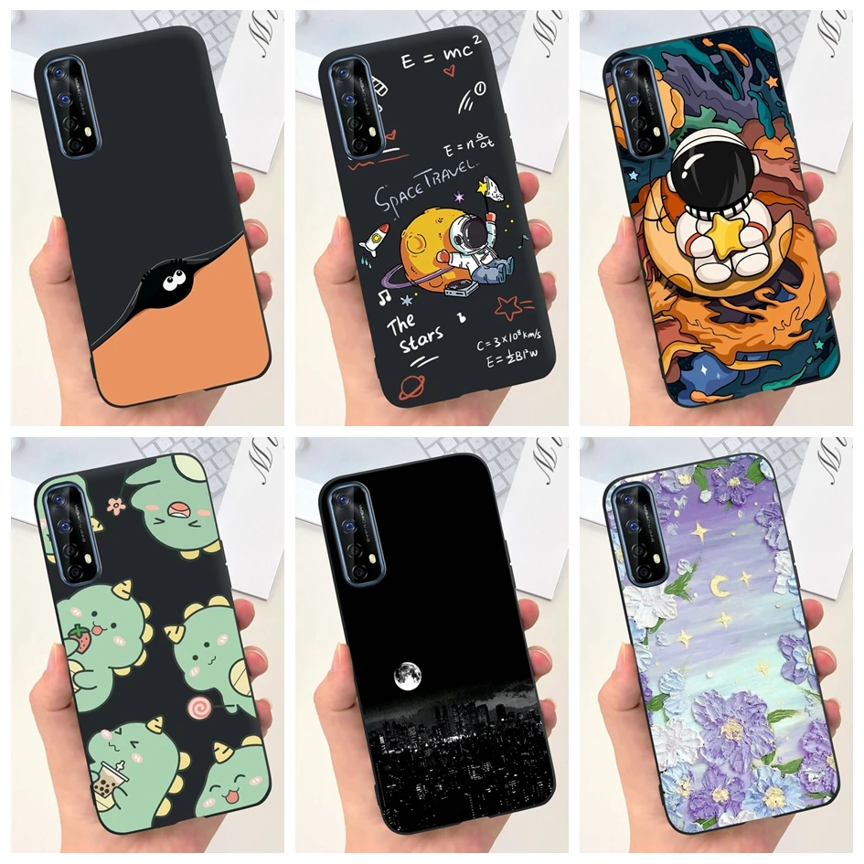 For Realme 7 Case Realme 7 5G Cover Lovely Astronaut Dinosaur Soft Silicone Funda For Realme 7 Pro RMX2170 Realme7 Protect Cover