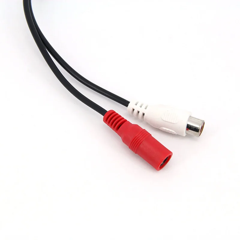 Mini Microphone Pickup DC 12V Sound Monitor Audio Pickup Audio RCA Power Cable for Cctv Camera DVR System Video Surveillance