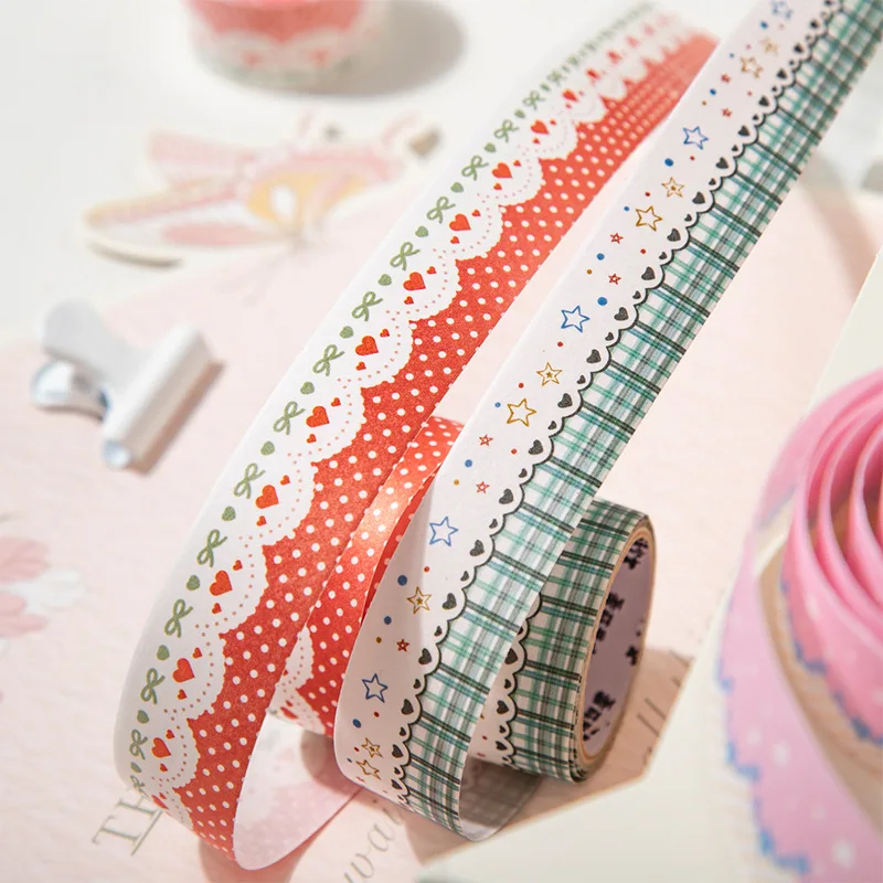1pcs/1lot Decorative Adhesive Tapes Star falling grid pattern Junk Journal DIY Paper Japanese Masking Scrapbooking Stickers