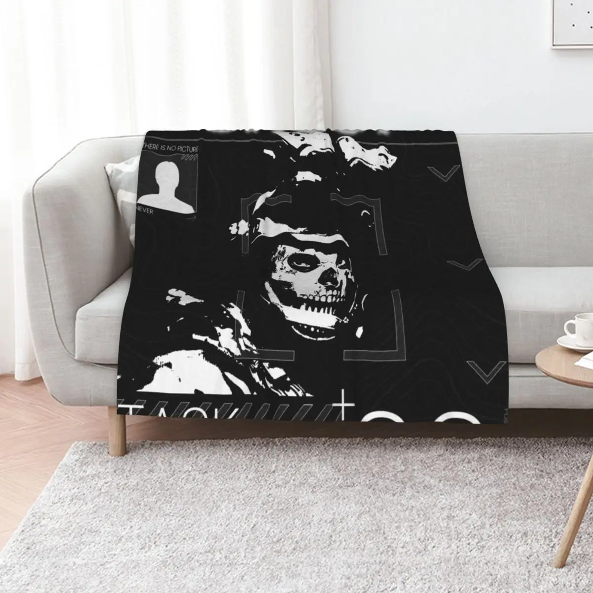 Simon Ghost Riley MW2 Throw Blanket christmas gifts Vintage halloween Winter beds Soft Beds Blankets