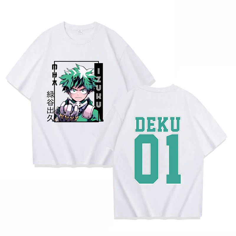 Hot Deku Funny Summer T-Shirt Harajuku Anime Print Fashion Short Sleeve Summer Casual T-Shirt Tops