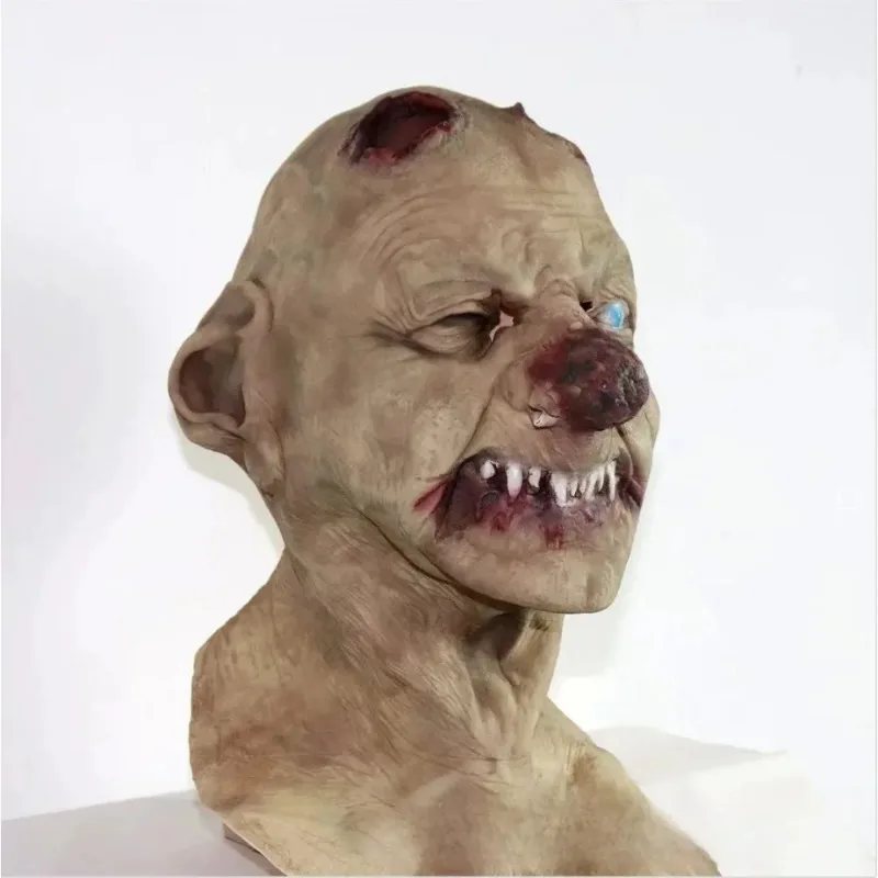 할로윈 고블린 큰 코 공포 라텍스 마스크, 소름 끼치는 코스튬 파티 코스프레 소품, 무서운 광대 마스크, 큰 코 악마 헤드 기어