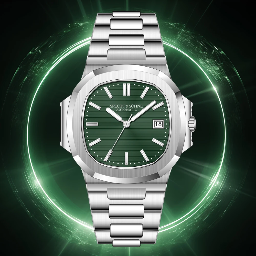 

Новинка 2023 года Specht & Söhne Green 5711 Classic Watch Japan Miyota 8215 Автоматические механические часы для мужчин с сапфировым стеклом 40 мм