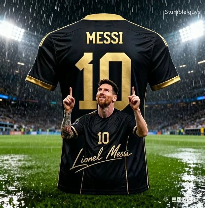 Messi Football Jersey - Summer New Style Quick-drying and Breathable Sports Training Men's T-shirt for Daily Street Wear