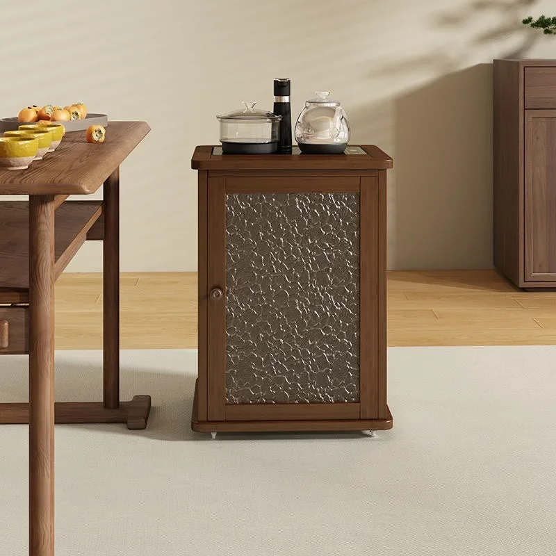 Mobile home tea table, tea table, a few small tea carts in the corner of the living room