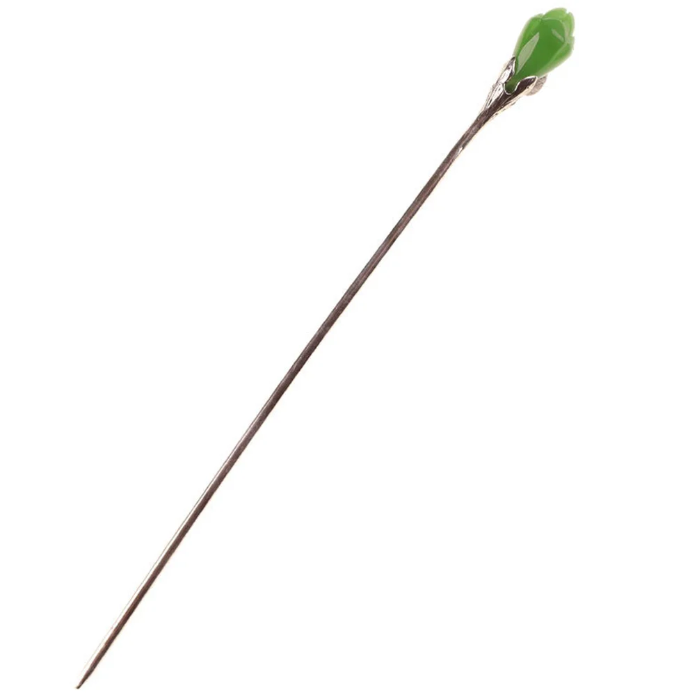

Magnolia Hairpin Stick Jade Alloy Minimalist Chopsticks for Hair Bun Accessories Women Hair Sticks Smooth Surface Premium