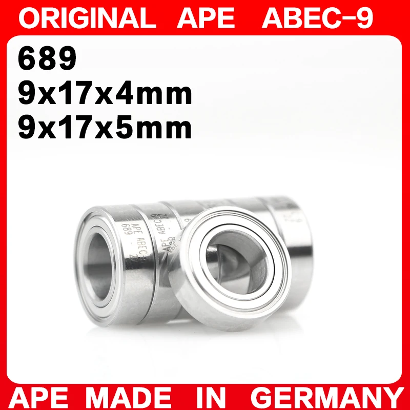 10PCS Germany ABEC-9 Bearing 689 618/9 628/9 9*17*4 9*17*5 mm ZZ -2Z -2RS Miniature Precision Ball Bearings