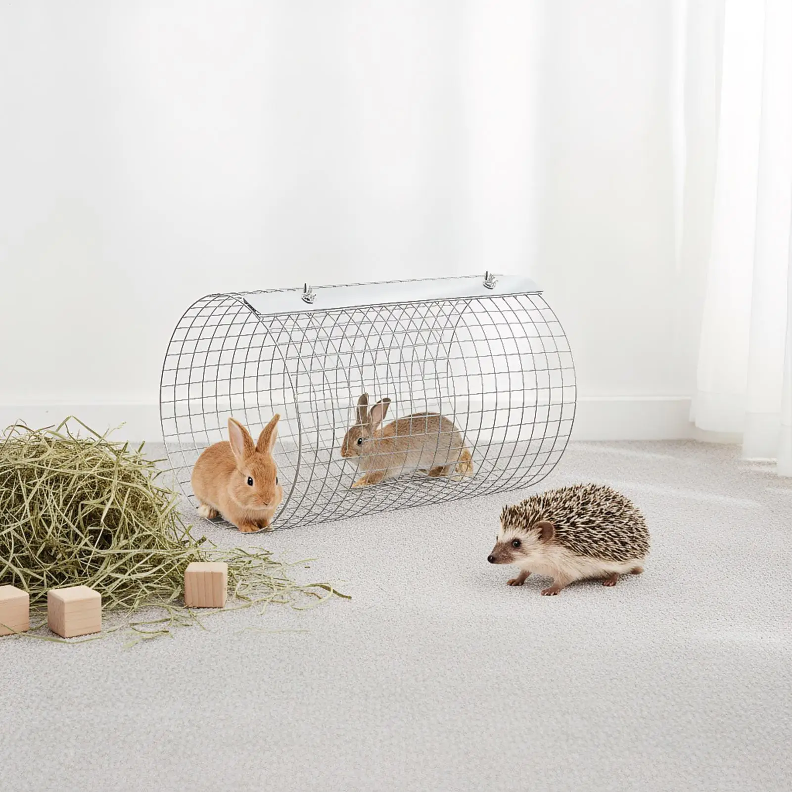 

Туннель для хомяка, дышащая металлическая игрушка, обогащенная клетка, аксессуары, круглая трубка для домашних животных для морского кролика, песчанки, хомяка, хорька, ежа